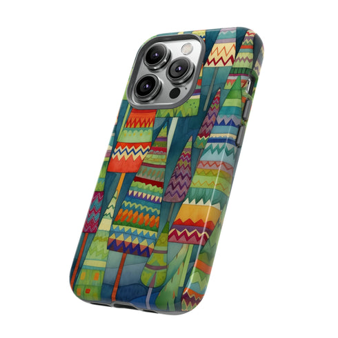 Knitted Christmas Trees - Impact Resistant Phone Case